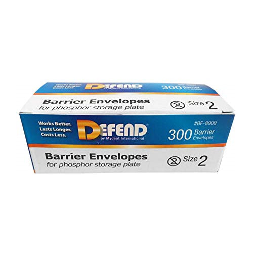 Mydent BF8900 Defend Phosphor Plate Size #2 Barrier Envelopes Soft Supple 300/Bx Mydent BF8900 Defend Phosphor Plate Size #2 Barrier Envelopes Soft Supple 300/Bx